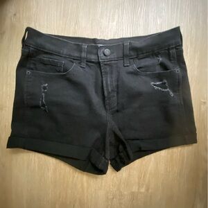 Old Navy Women’s Mid-Rise Denim Jean Shorts Boyfriend Fit | Size 8 | Black